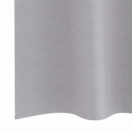 Mørklægningsgardiner med ringe 2 stk. Metal Grå 260 x 140 cm