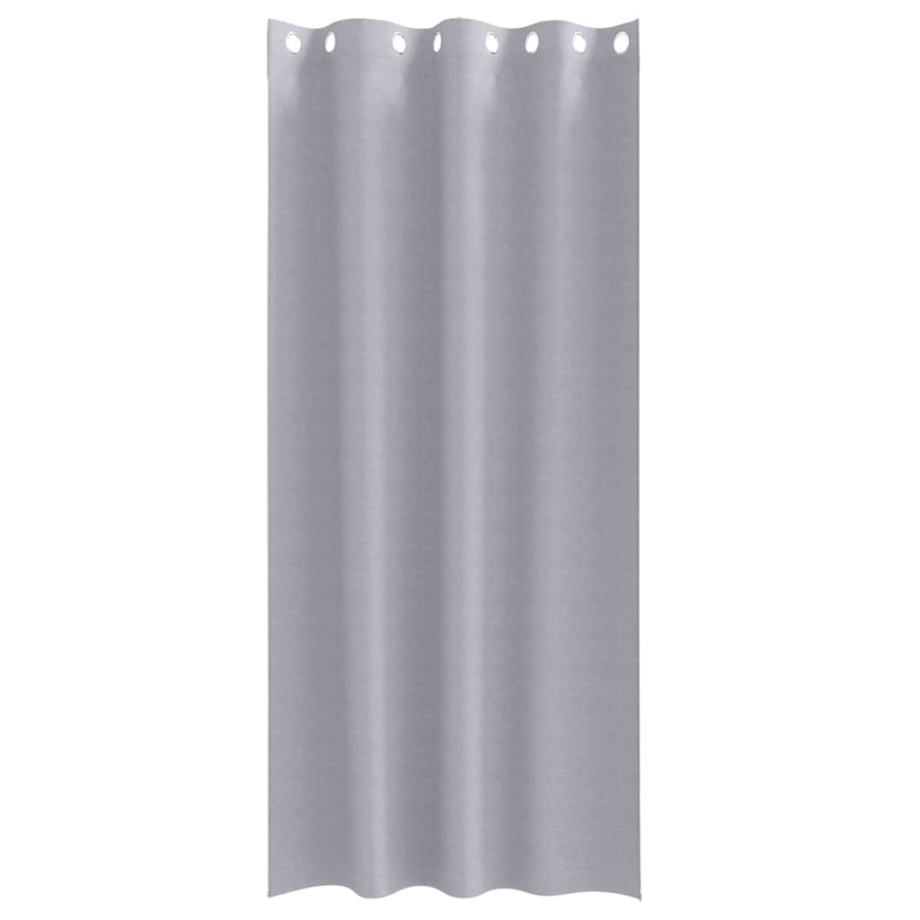 Mørklægningsgardiner med ringe 2 pcs Metal Grå 260 x 140 cm