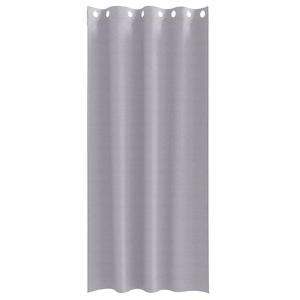 Mørklægningsgardiner med ringe 2 stk. Metal Grå 260 x 140 cm