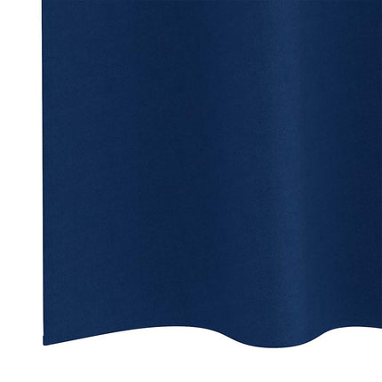 Mørklægningsgardiner med ringe 2 stk. Mørk blå 225 x 140 cm