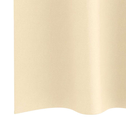 Mørklægningsgardiner med ringe 2 stk. Cremefarvet 140 x 140 cm