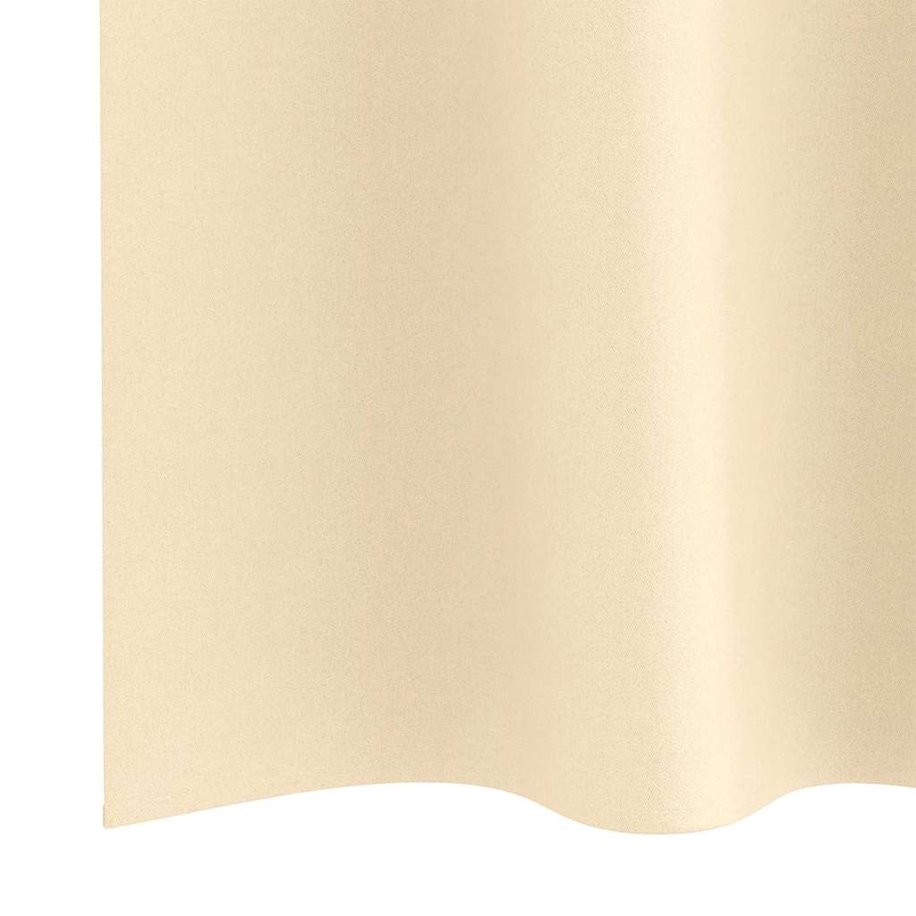 Mørklægningsgardiner med ringe 2 pcs Creme 175 x 140 cm