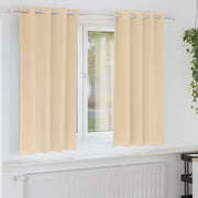 Mørklægningsgardiner med ringe 2 pcs Creme 175 x 140 cm