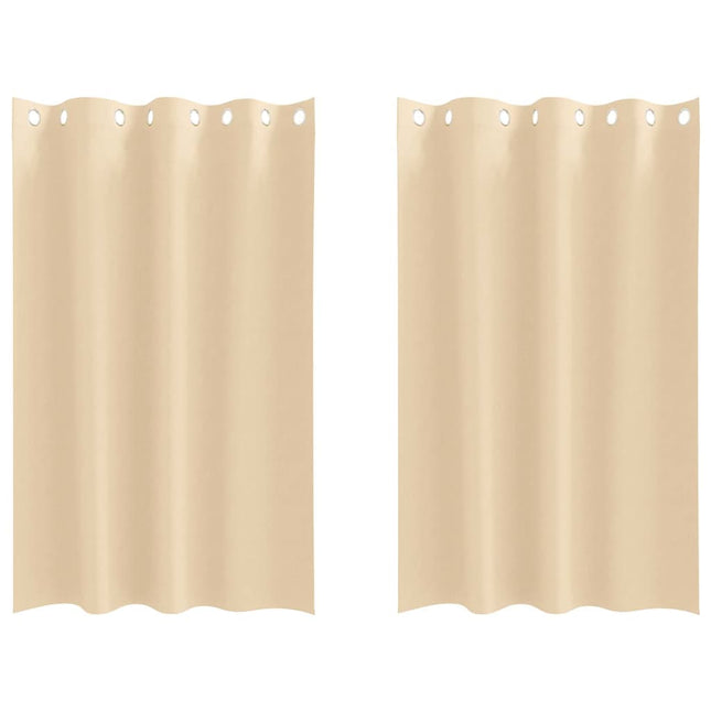 Mørklægningsgardiner med ringe 2 pcs Creme 175 x 140 cm