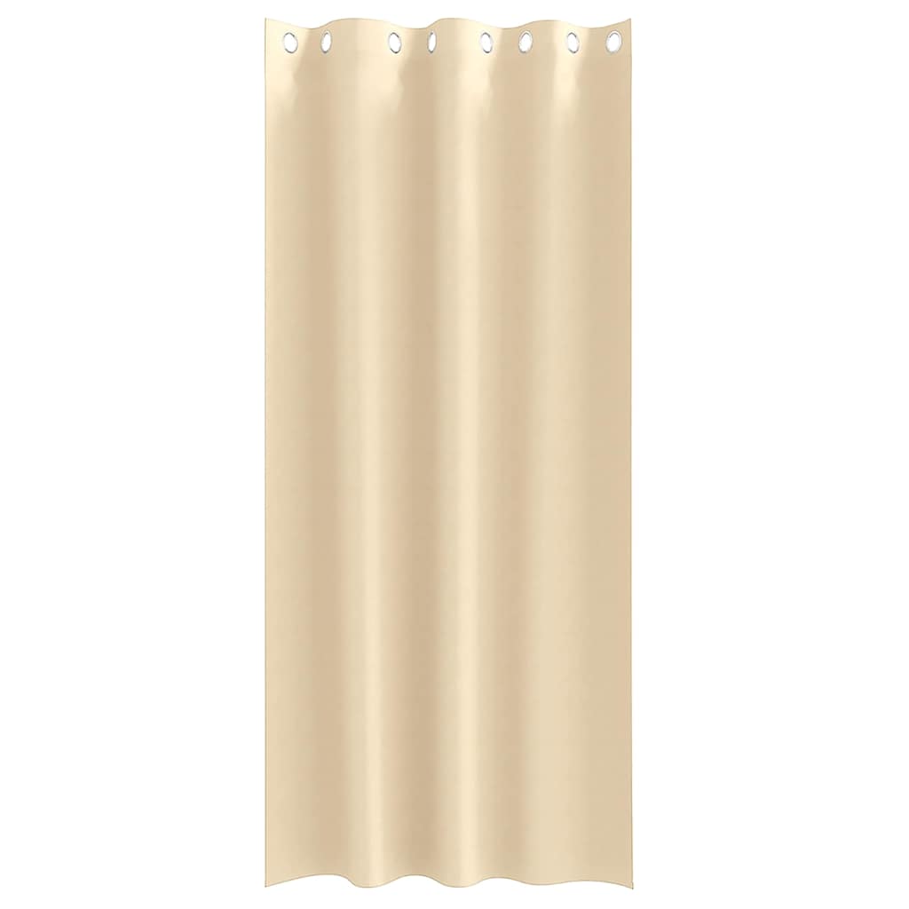 Mørklægningsgardiner med ringe 2 pcs Creme 225 x 140 cm
