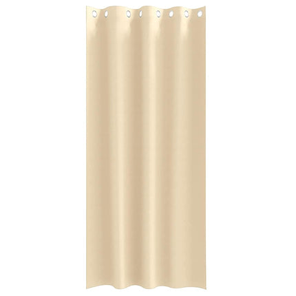 Mørklægningsgardiner med ringe 2 stk. Cremefarvet 260 x 140 cm