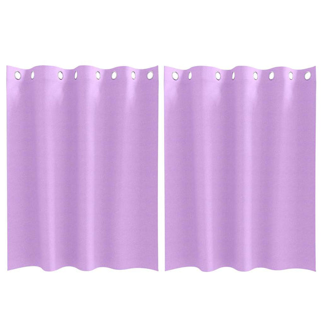 Mørklægningsgardiner med ringe 2 pcs Lilla 140 x 140 cm