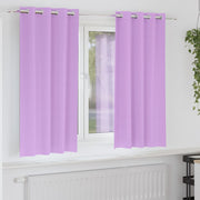 Mørklægningsgardiner med ringe 2 pcs Lilla 175 x 140 cm