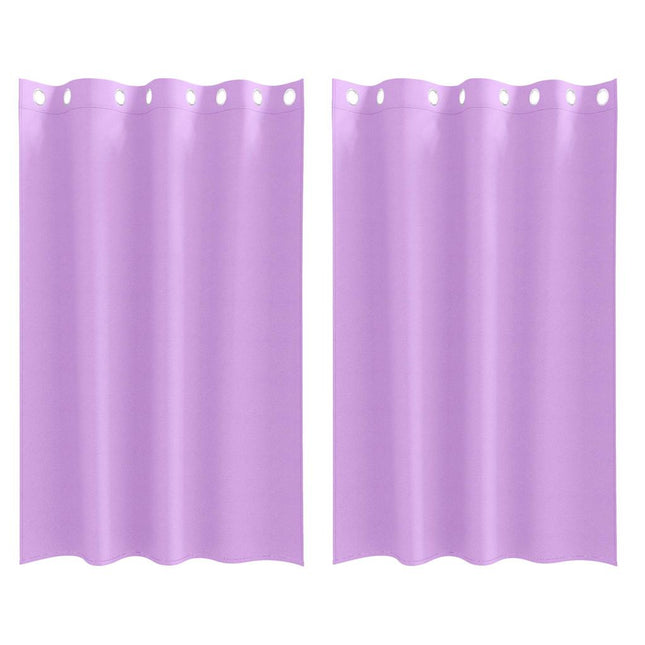 Mørklægningsgardiner med ringe 2 pcs Lilla 175 x 140 cm