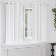 Mørklægningsgardiner med ringe 2 pcs Ren Hvid 175 x 140 cm