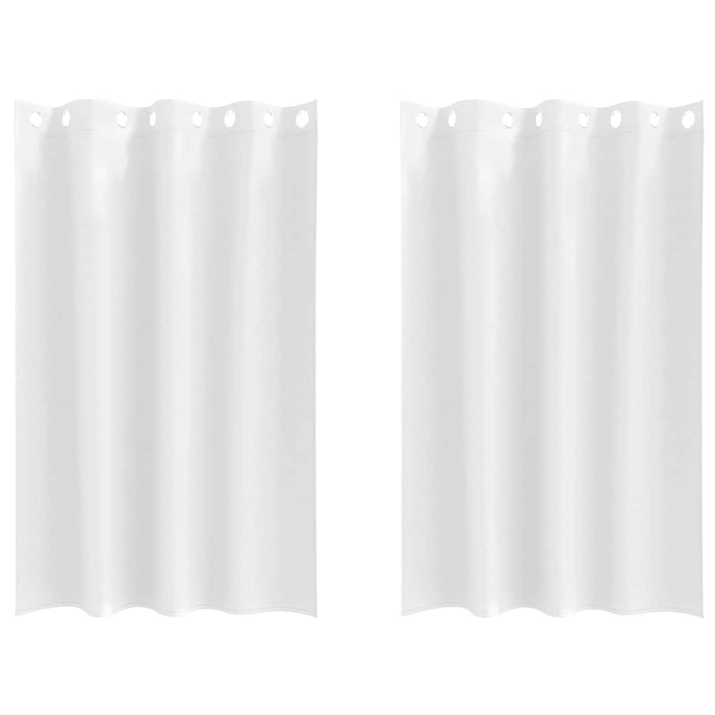 Mørklægningsgardiner med ringe 2 pcs Ren Hvid 175 x 140 cm