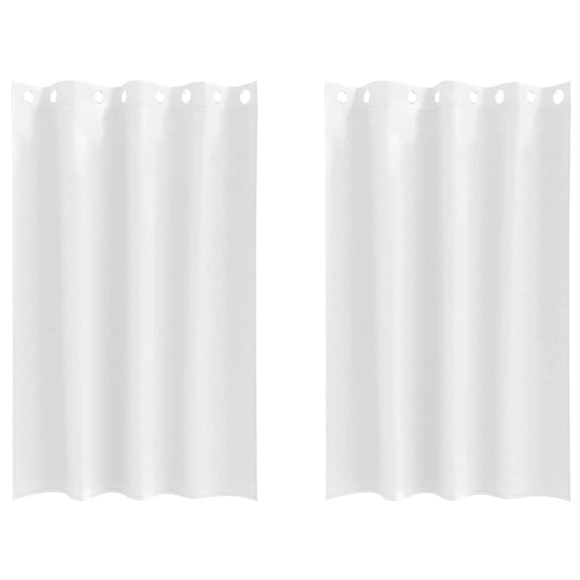 Mørklægningsgardiner med ringe 2 pcs Ren Hvid 175 x 140 cm