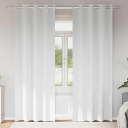 Mørklægningsgardiner med ringe 2 pcs Ren Hvid 260 x 140 cm