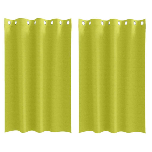 Mørklægningsgardiner med ringe 2 pcs Grøn 175 x 140 cm