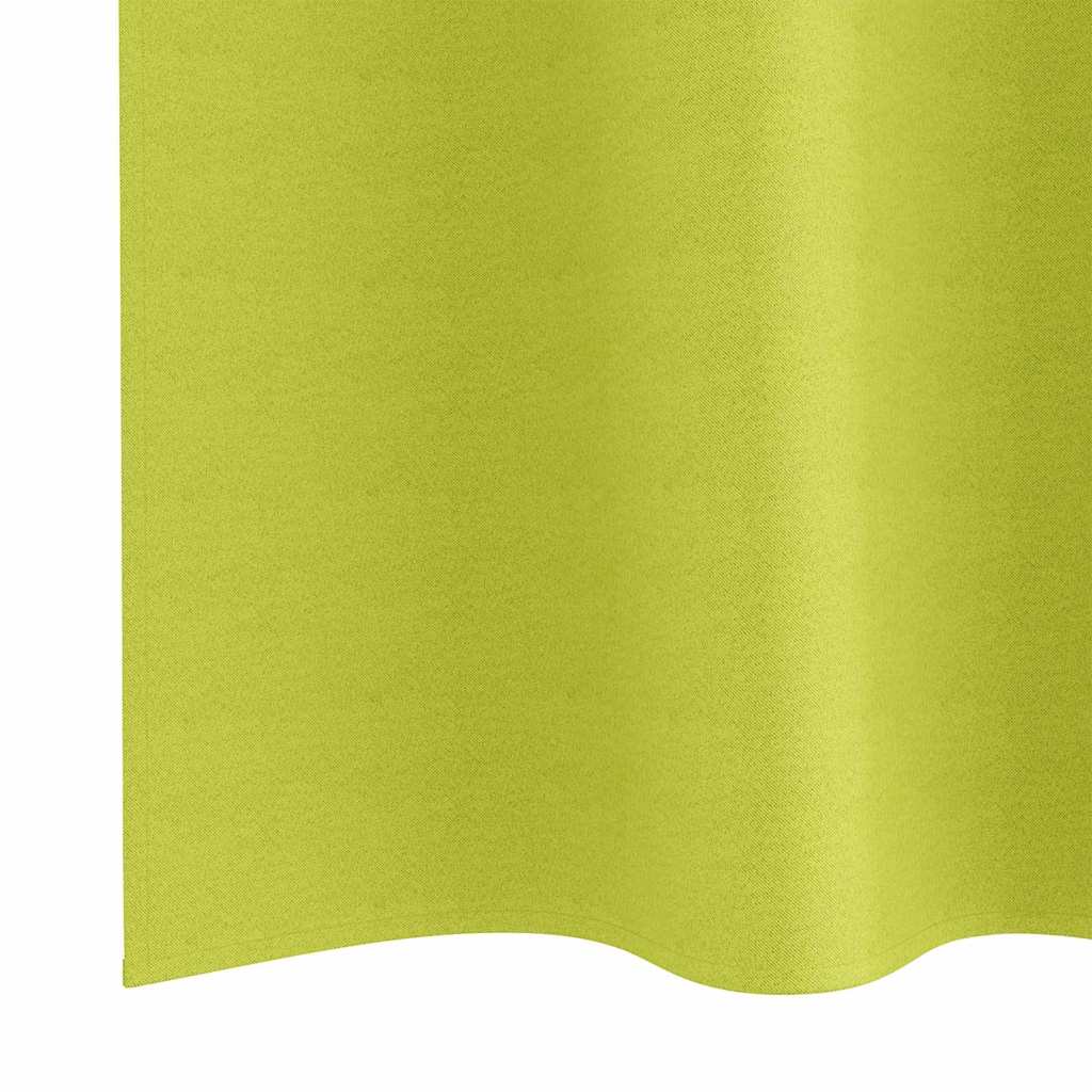 Mørklægningsgardiner med ringe 2 pcs Grøn 260 x 140 cm