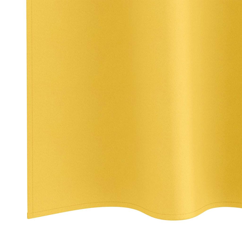 Mørklægningsgardiner med ringe 2 pcs Sennepsgul 175 x 140 cm