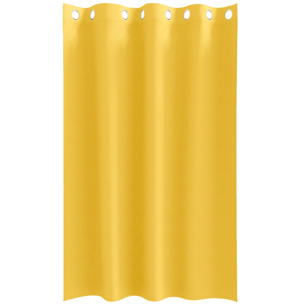 Mørklægningsgardiner med ringe 2 pcs Sennepsgul 175 x 140 cm