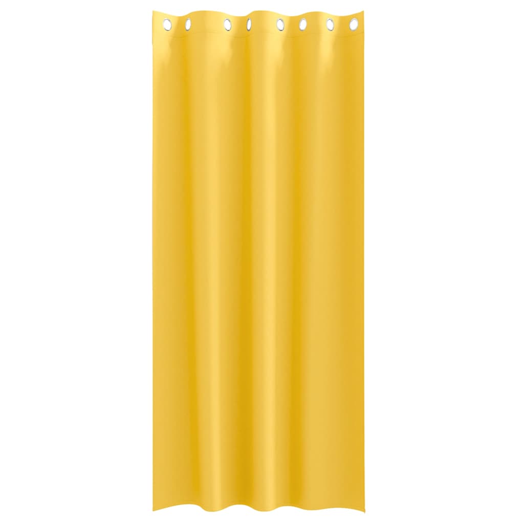 Mørklægningsgardiner med ringe 2 pcs Sennepsgul 245 x 140 cm