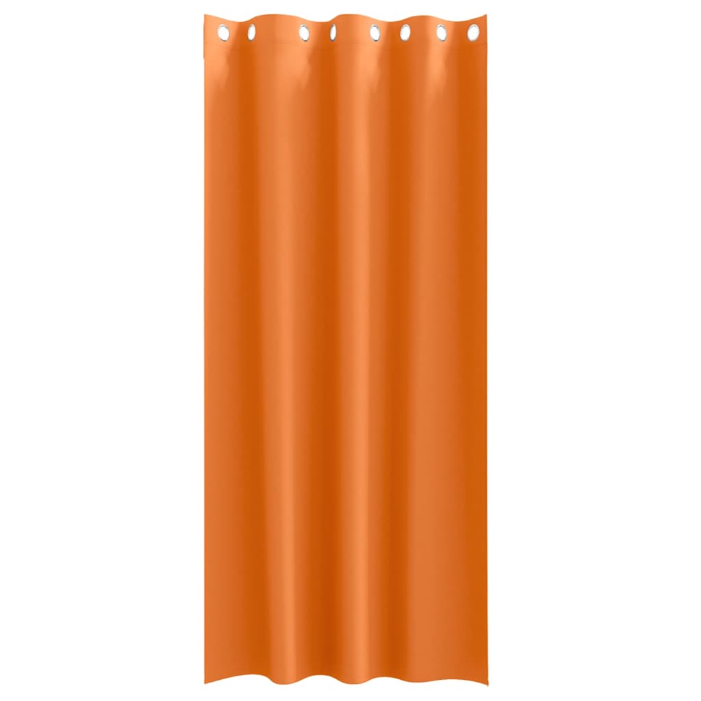 Mørklægningsgardiner med ringe 2 pcs Lys Orange 245 x 140 cm