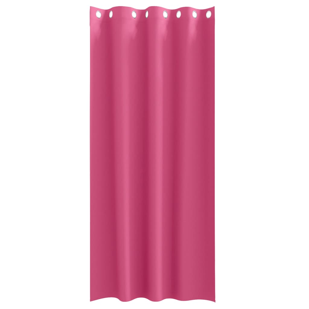 Mørklægningsgardiner med ringe 2 pcs Lys Pink 245 x 140 cm