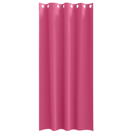 Mørklægningsgardiner med ringe 2 stk. Lys Pink 260 x 140 cm
