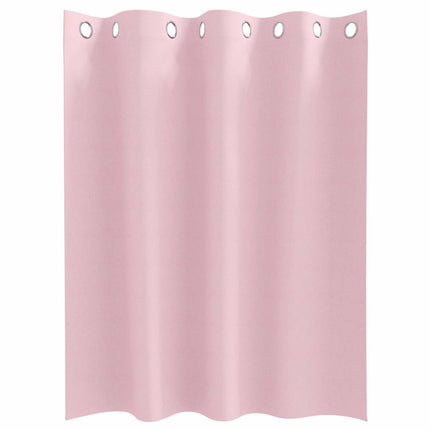 Mørklægningsgardiner med ringe 2 stk. Lyserød 140 x 140 cm