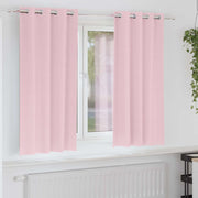 Mørklægningsgardiner med ringe 2 pcs Lyserød 175 x 140 cm