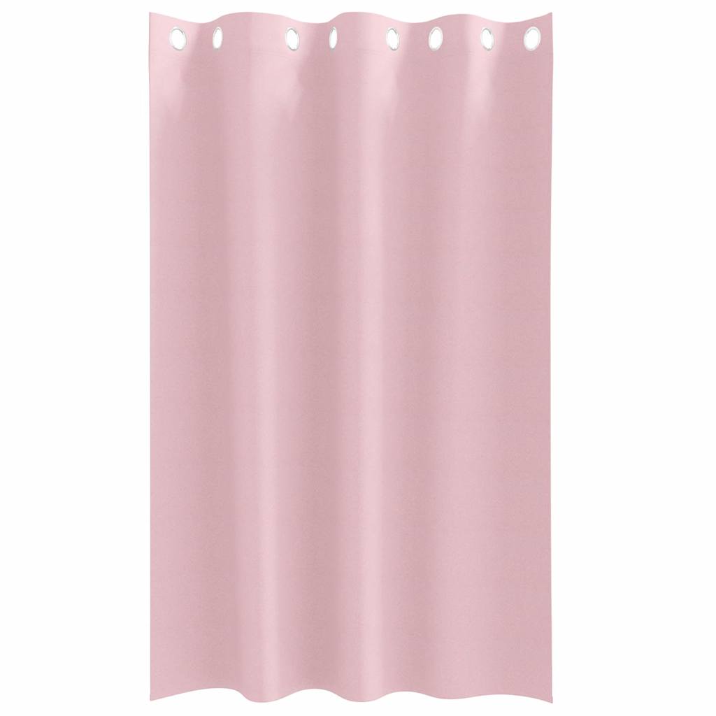 Mørklægningsgardiner med ringe 2 pcs Lyserød 175 x 140 cm