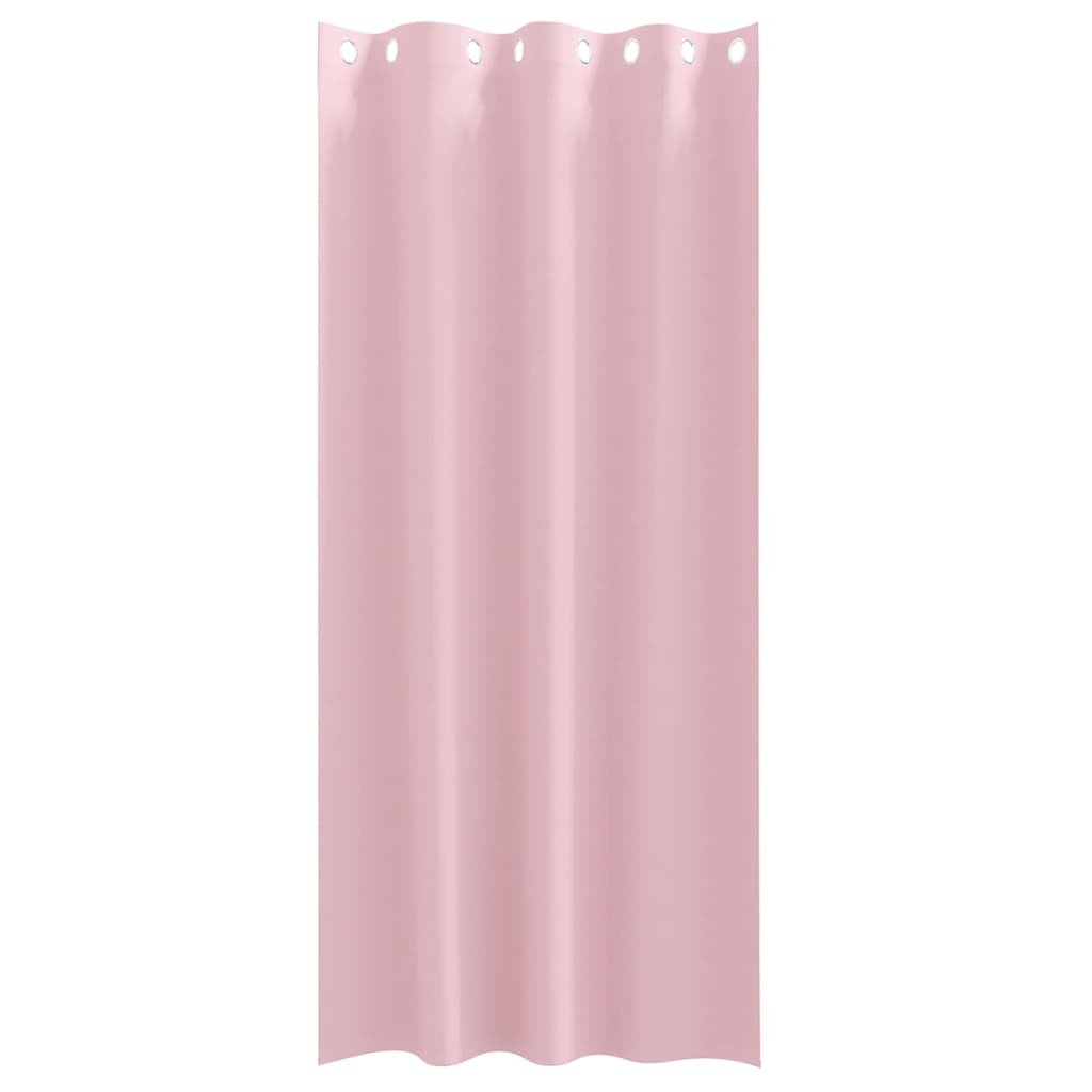 Mørklægningsgardiner med ringe 2 pcs Lyserød 245 x 140 cm