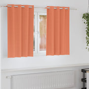 Mørklægningsgardiner med ringe 2 pcs Terrakotta 140 x 140 cm