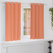 Mørklægningsgardiner med ringe 2 pcs Terrakotta 175 x 140 cm