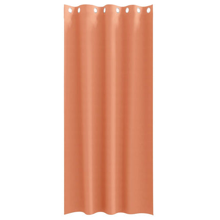 Mørklægningsgardiner med ringe 2 stk. Terrakotta 245 x 140 cm