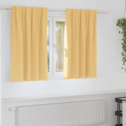Mørklægningsgardiner med ringe 2 pcs Beige 140 x 140 cm