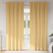 Mørklægningsgardiner med ringe 2 pcs Beige 245 x 140 cm
