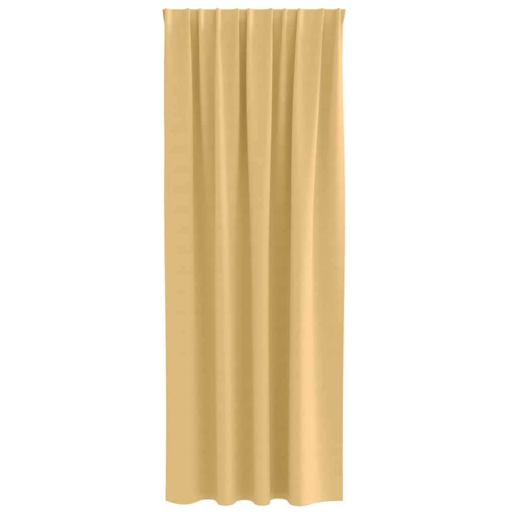 Mørklægningsgardiner med ringe 2 pcs Beige 245 x 140 cm