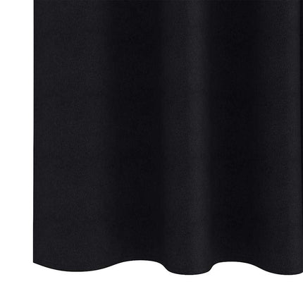Mørklægningsgardiner med ringe 2 pcs Sort 245 x 140 cm