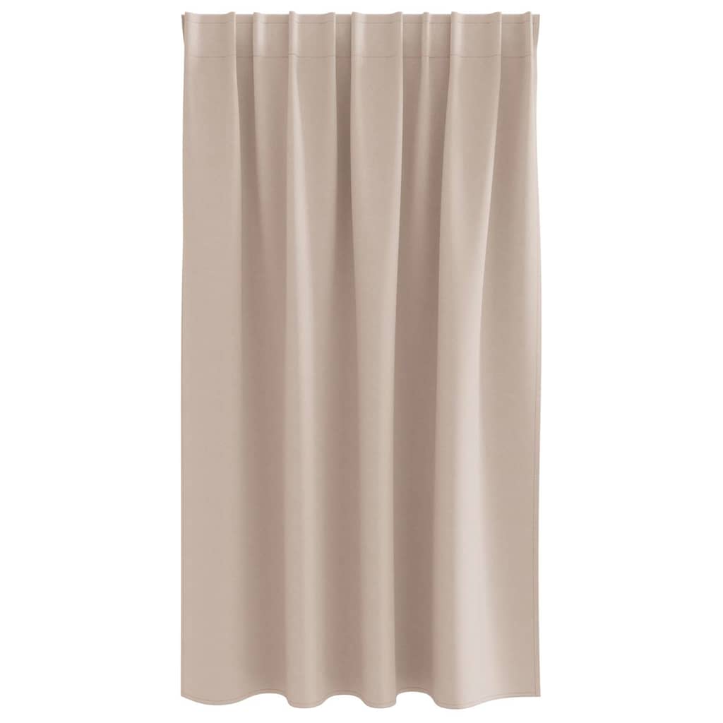 Mørklægningsgardiner med ringe 2 pcs Gråbrun 140 x 140 cm