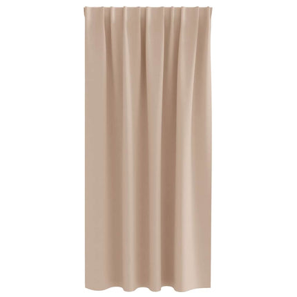 Mørklægningsgardiner med ringe 2 stk. Gråbrun 175 x 140 cm