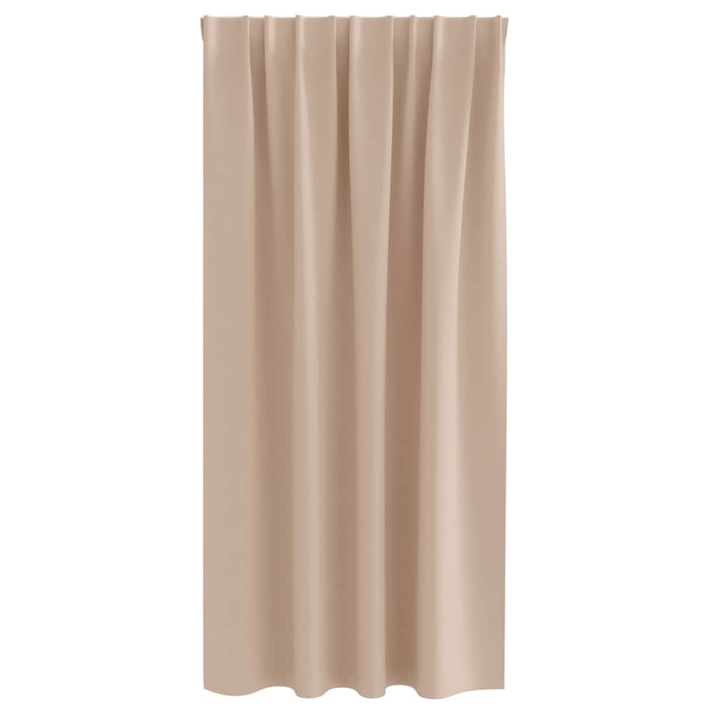 Mørklægningsgardiner med ringe 2 pcs Gråbrun 175 x 140 cm