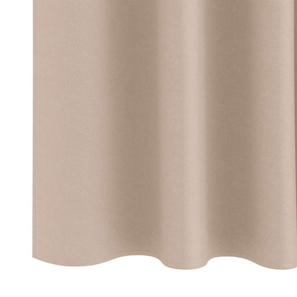Mørklægningsgardiner med ringe 2 pcs Gråbrun 245 x 140 cm