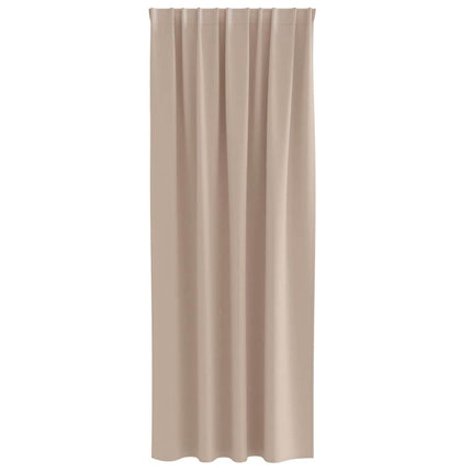 Mørklægningsgardiner med ringe 2 pcs Gråbrun 245 x 140 cm