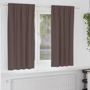 Mørklægningsgardiner med ringe 2 pcs Mørk Brun 175 x 140 cm