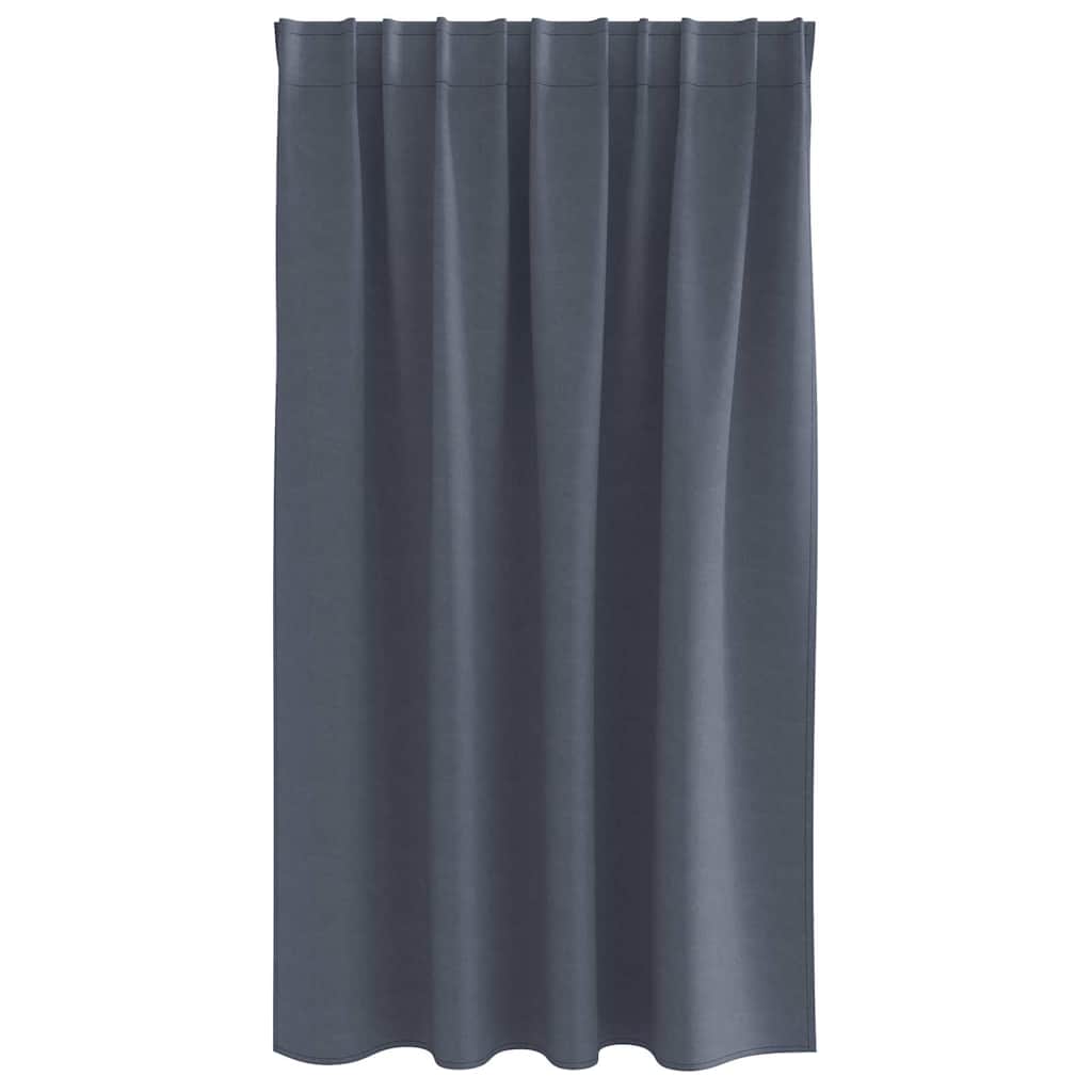 Mørklægningsgardiner med ringe 2 pcs Antracit 140 x 140 cm