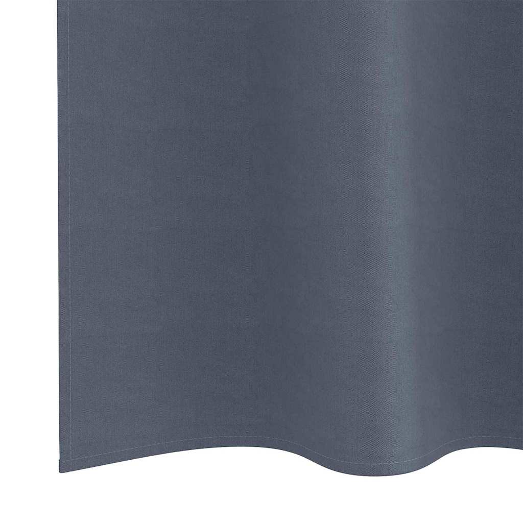 Mørklægningsgardiner med ringe 2 pcs Antracit 175 x 140 cm
