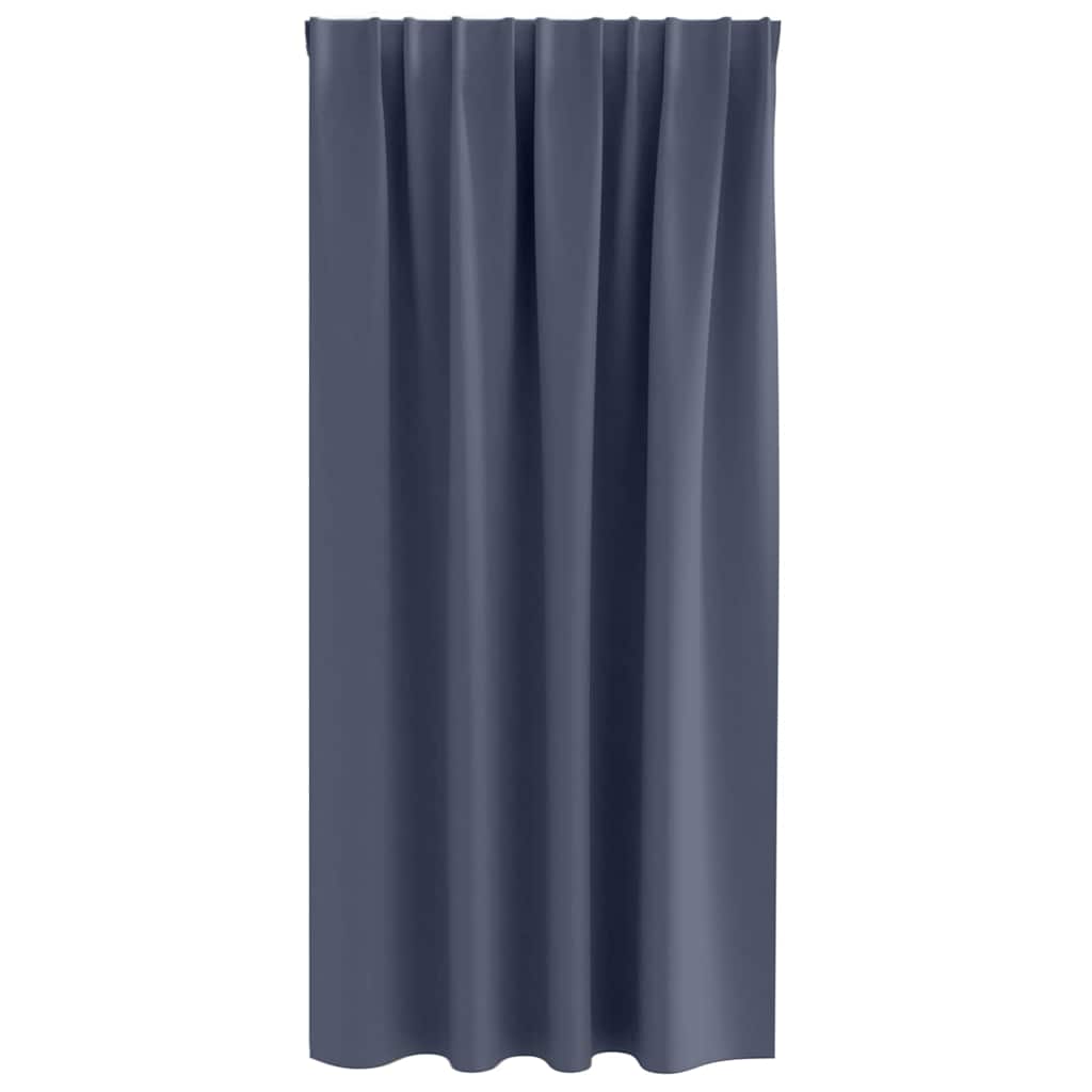 Mørklægningsgardiner med ringe 2 pcs Antracit 175 x 140 cm