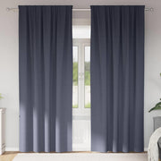 Mørklægningsgardiner med ringe 2 pcs Antracit 225 x 140 cm