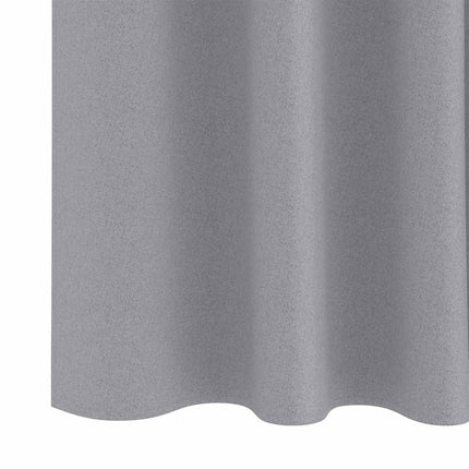 Mørklægningsgardiner med ringe 2 stk. Lysegrå 245 x 140 cm