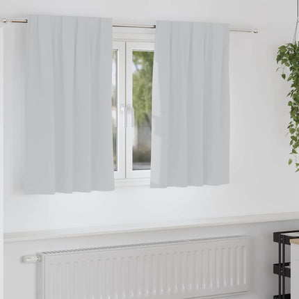 Mørklægningsgardiner med ringe 2 pcs Bleg Grå 140 x 140 cm
