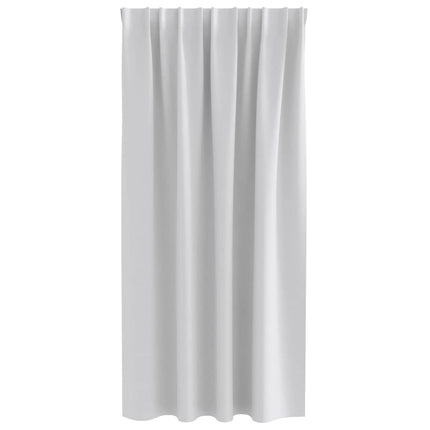 Mørklægningsgardiner med ringe 2 stk. Lysegrå 175 x 140 cm