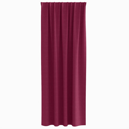 Mørklægningsgardiner med ringe 2 stk. Vinrød 245 x 140 cm